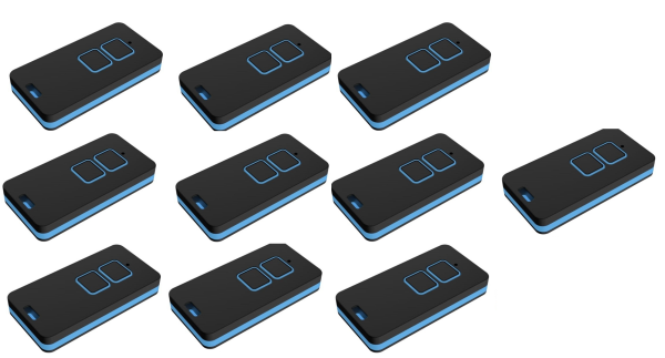 Kit de 10 Controles Negro Azul Ppa Zap 2 Botones