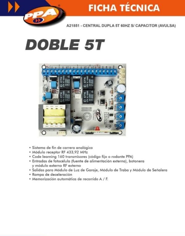 Central Analógica Ppa 5T - Imagen 2